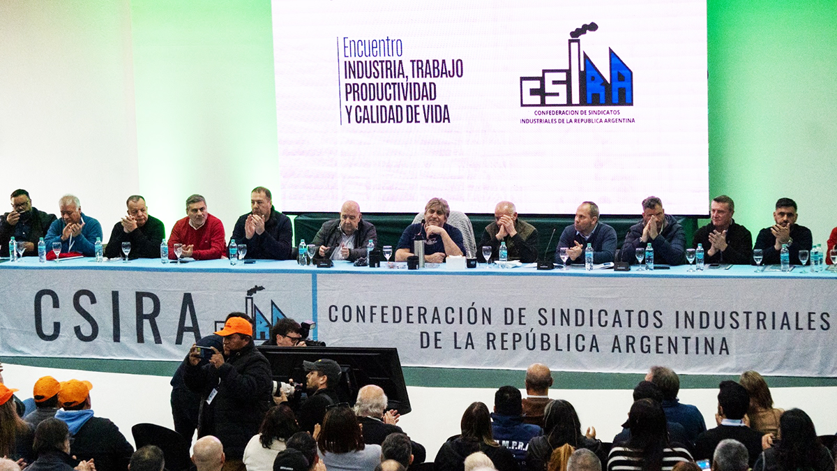 El 28 de agosto, en la previa del Día de la Industria, la Confederación de Sindicatos Industriales de la República Argentina (CSIRA) llevó adelante la jornada de trabajo y formación "Industria, trabajo, productividad y calidad de vida"