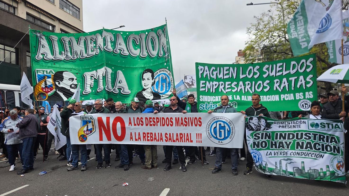 Sindicato de la Industria de la Alimetación STIA marcha CGT